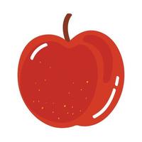 red apple autumn season vector