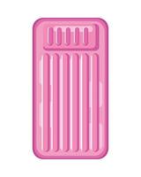 pink mattress float pool vector