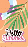 hello summer poster vector