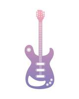 guitarra electrica morada vector