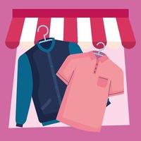 jacket and shirt clothes vector