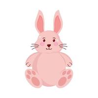 cute rabbit little animal vector