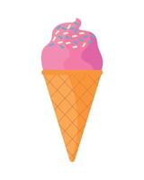 pink ice cream vector