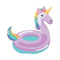 piscina flotante de unicornio vector