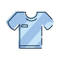 camisa de color azul vector