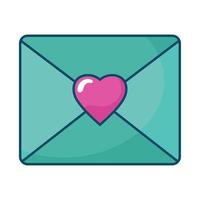 envelope with heart love vector