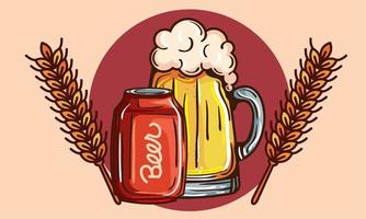 beer jar and can vector