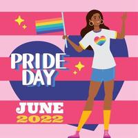 pride day lettering vector