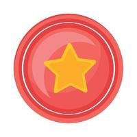 star in red button vector