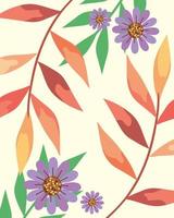 lilac flowers background vector