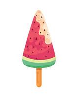 watermelon ice cream stick vector