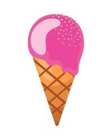 fucshia ice cream cone vector