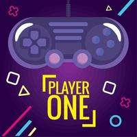 player one video game vector