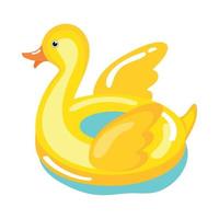 yellow swan float pool vector