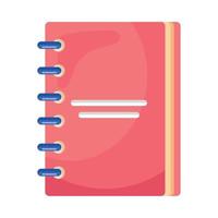 red notebook supply vector