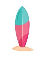surfboard sport in the sand vector