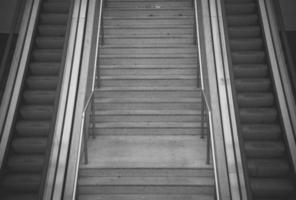 Stairs and escalator combined photo