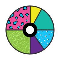 compact disk nineties style vector