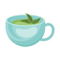 taza de té fresco vector