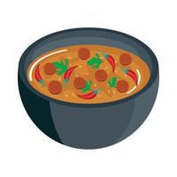 sopa mulligatawny comida india vector