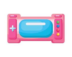 dispositivo de videojuegos rosa vector