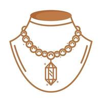necklace with quartz vector