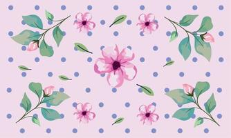 flowers spring dotted pattern vector