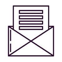 envelope mail open vector