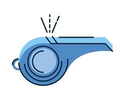 blue whistle referee vector