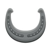 silver horseshoe metal vector