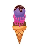 gran cono de helado vector