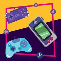 video game control and console vector