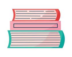 text books three icons vector