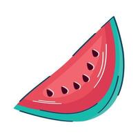 watermelon fresh fruit portion vector