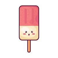 ice cream stick kawaii vector