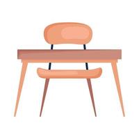 school desk and chair vector