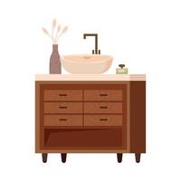 washbasin in drawer vector