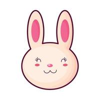 rabbit kawaii comic character vector