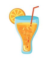 coctel de jugo de naranja vector