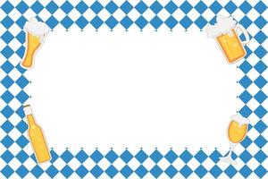 fondo de oktoberfest. fondo de patrón de forma de diamante blanco y azul vector