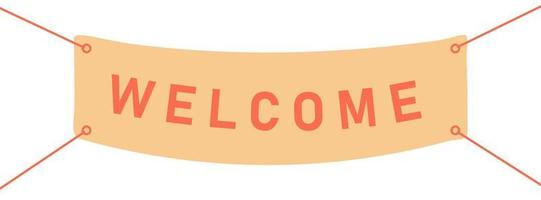 Welcome letters banner. Stock vector banner