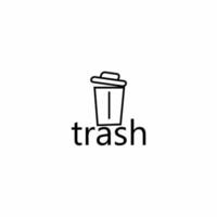 vector de logotipo de basura