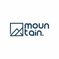 simple modern mountain logo illustration vector design