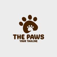 logo illustration paws vector design