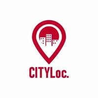 ilustración de logotipo de ubicación de ciudad de diseño vectorial vector