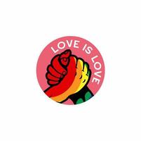 logo illustration love is love vector design