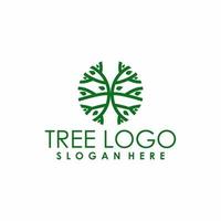 ilustración de árbol de logotipo vectorial vector