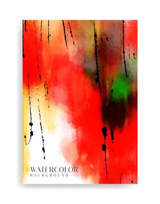 Red and green background. Abstract illustration minimalist style for poster, book cover, flyer, brochure, logo.