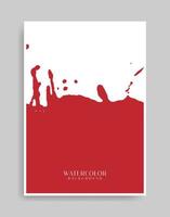 Red background. Abstract illustration minimalist style for poster, book cover, flyer, brochure, logo. vector