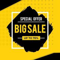 Sale banner design with discount. Flash sale vector template.